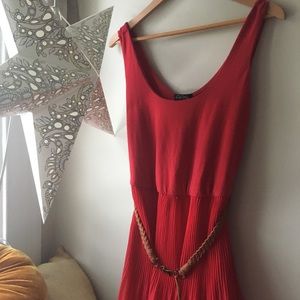 SOLD: Flowy & Sheer Boho Lady in Red Maxi Dress